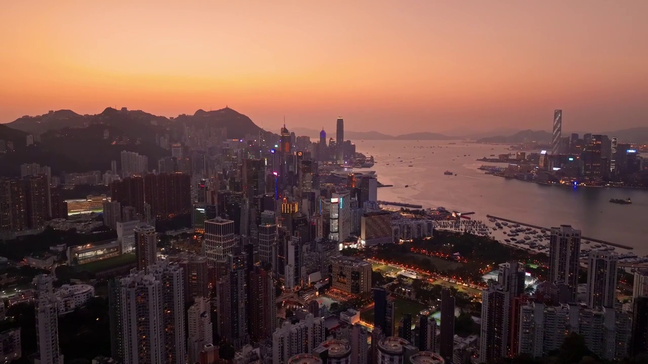 香港半岛城市夜景视频素材