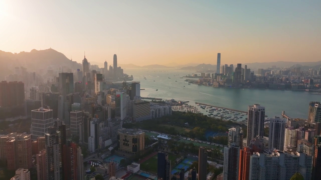 香港维多利亚城市景观视频素材