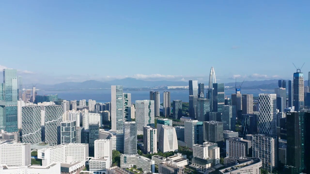 深圳南山粤海街道航拍视频素材