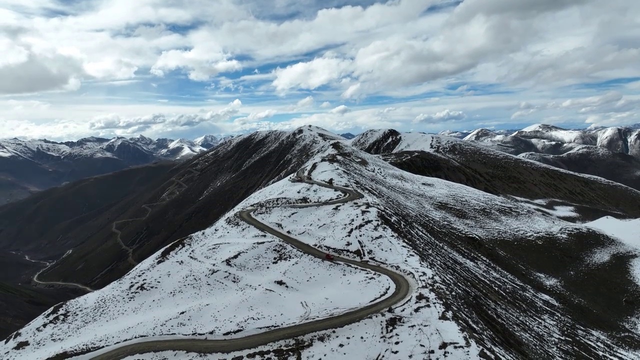 四川甘孜子梅垭口观贡嘎雪山视频素材