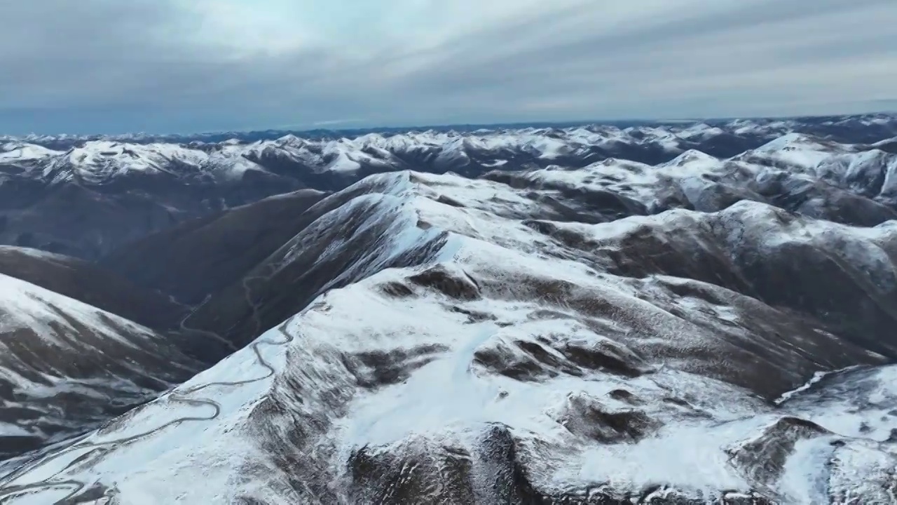 四川甘孜子梅垭口观贡嘎雪山视频素材