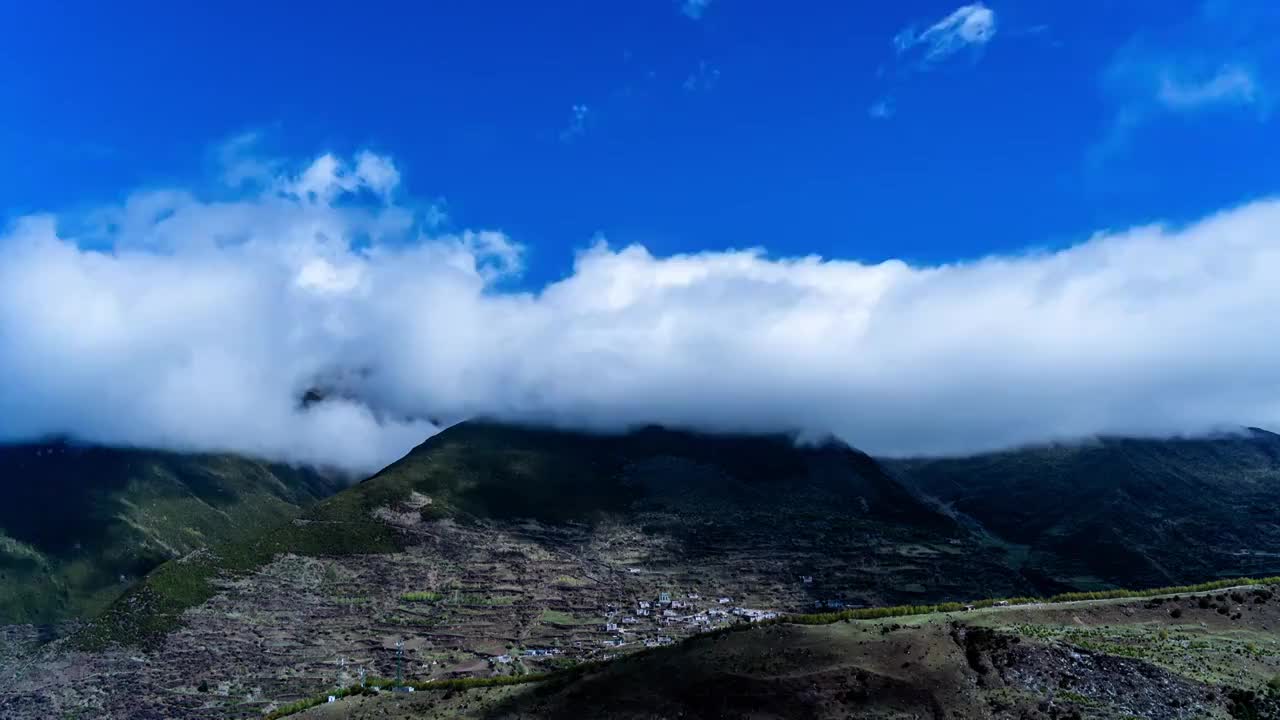 阿坝州藏区雪山延时视频素材