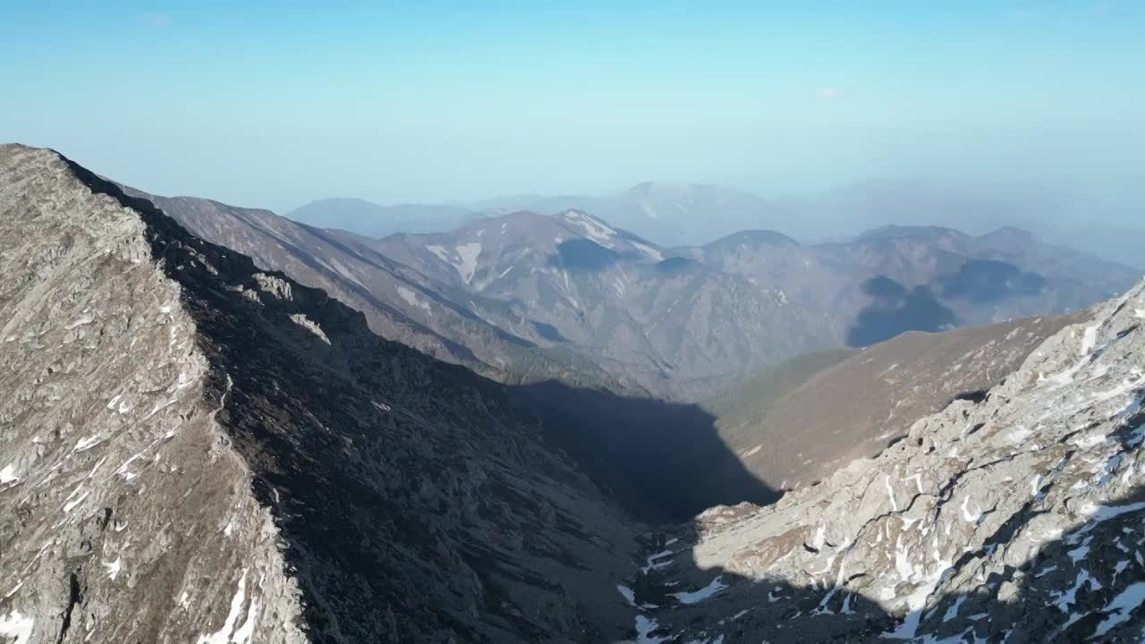 秦岭主峰太白山风光视频素材