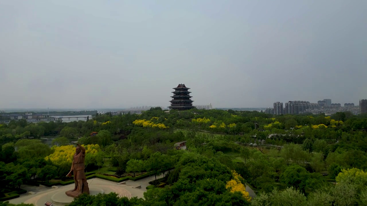 迁安市 黄台山公园 钢城大街 黄台湖 华北理工大学 天洋广场 人民广场视频素材