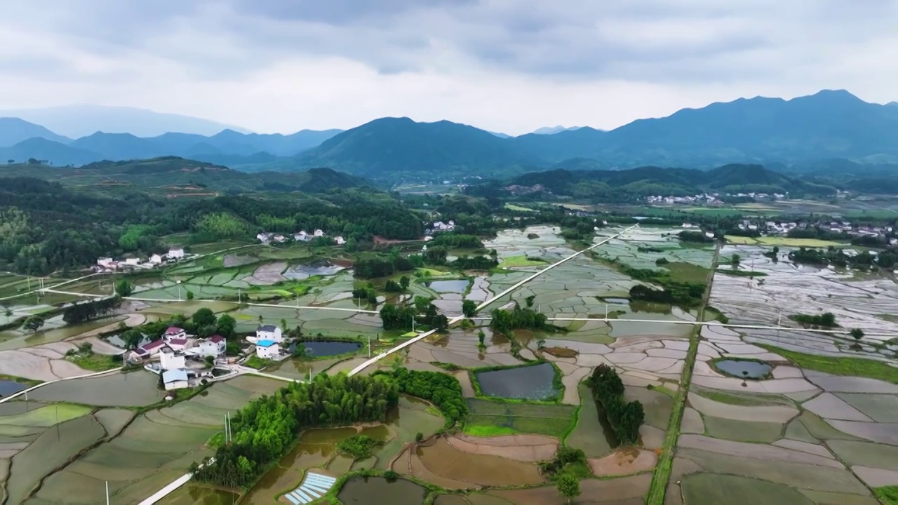 初夏的皖南田园风光，安徽宣城旌德视频素材