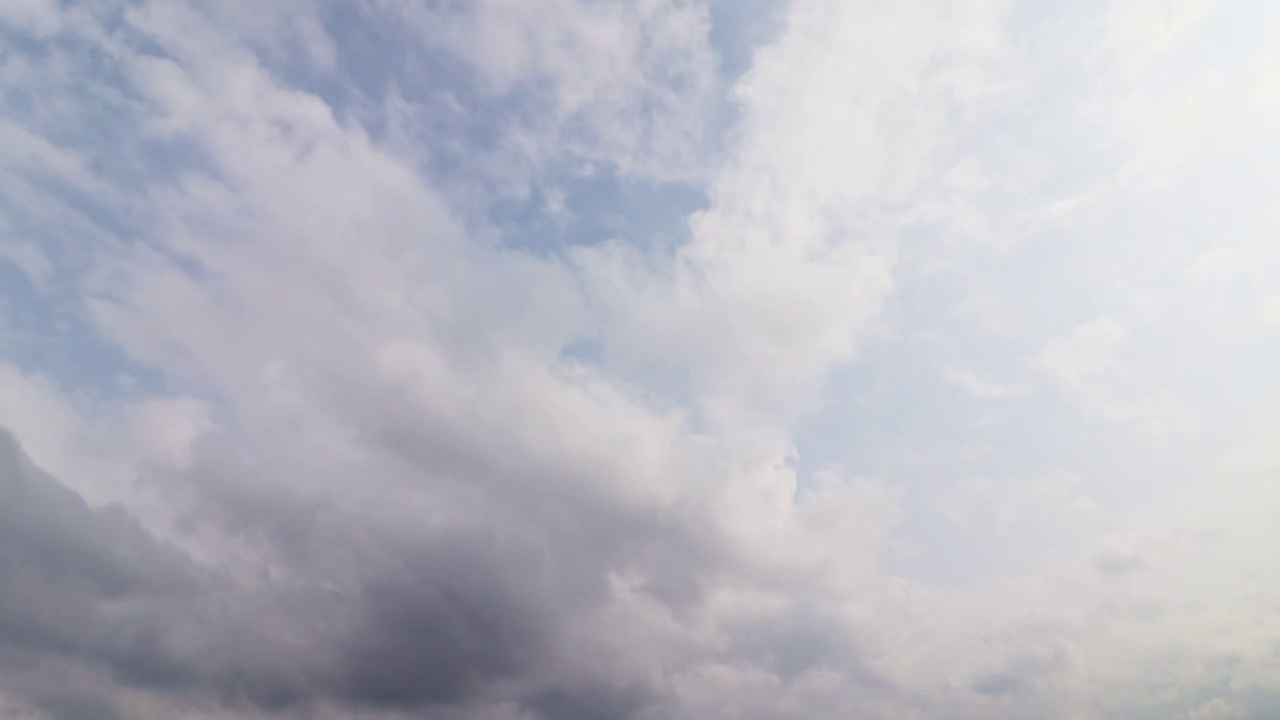 美丽的积雨云背景延时视频素材