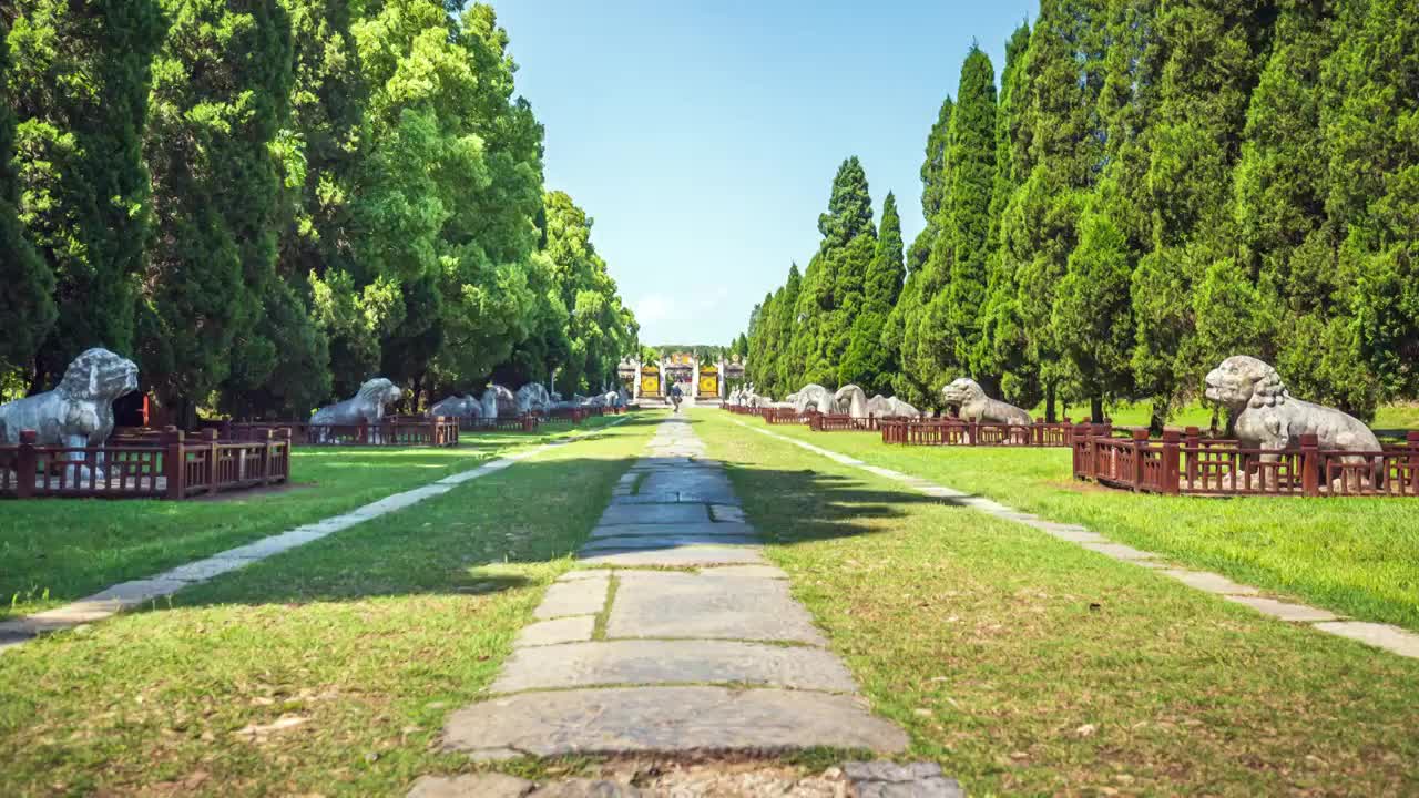 湖北荆门钟祥明显陵风景区延时视频下载