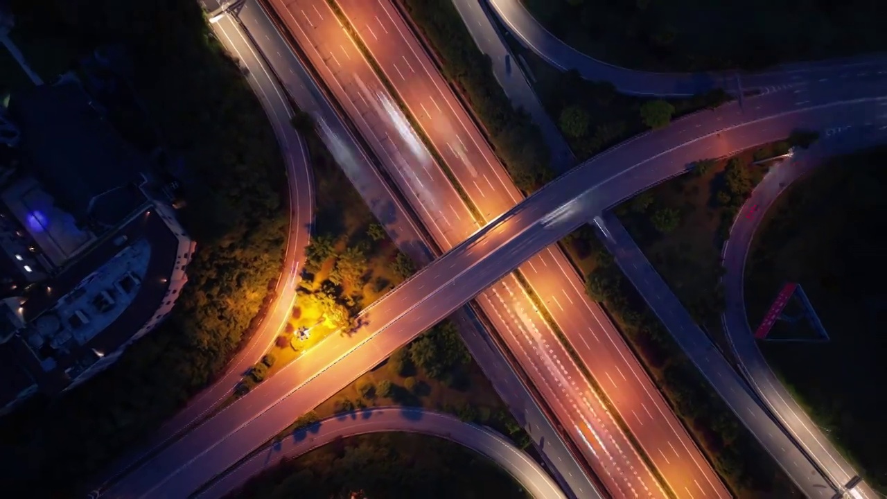 立交桥 高架路 夜景 延时摄影视频素材