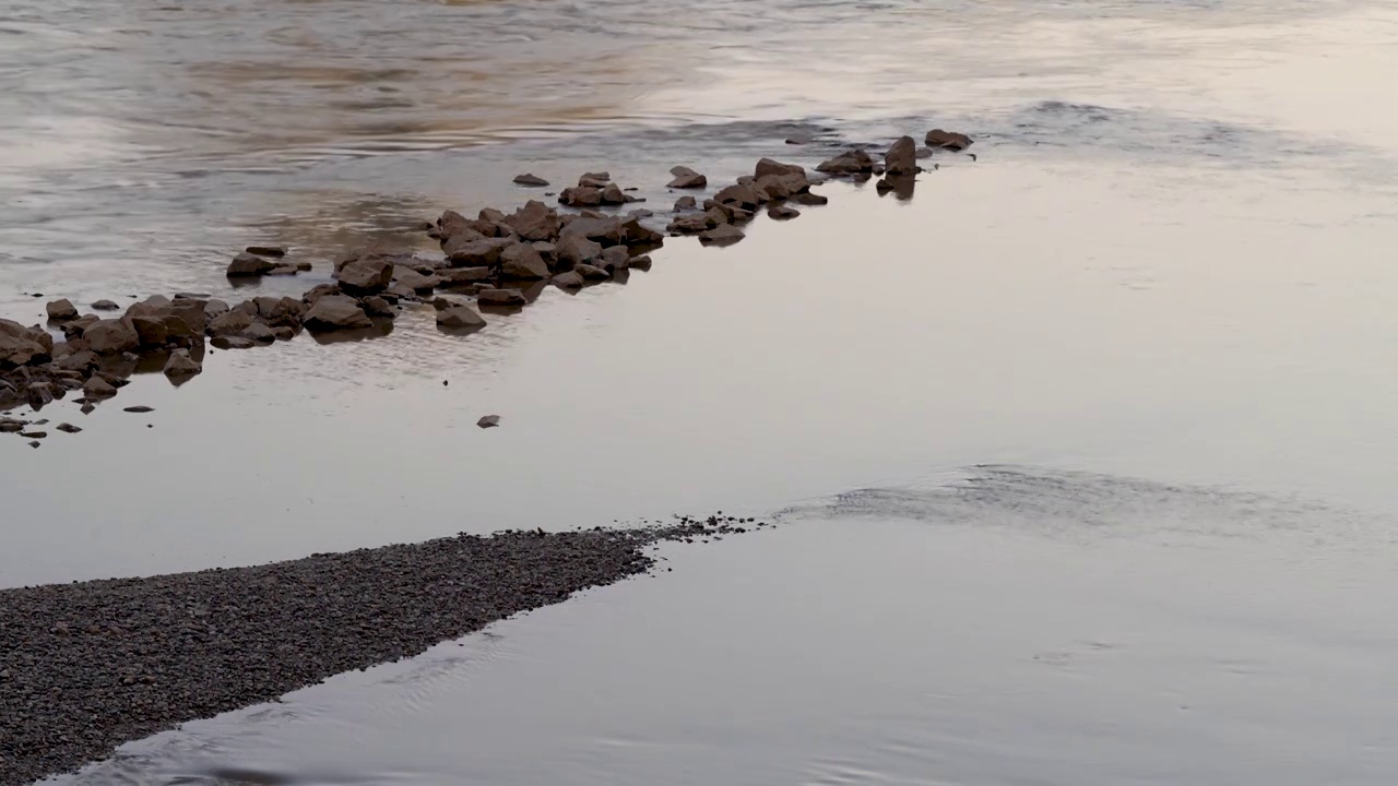 黄河 流水 溪流 河流 小溪 河 水视频下载