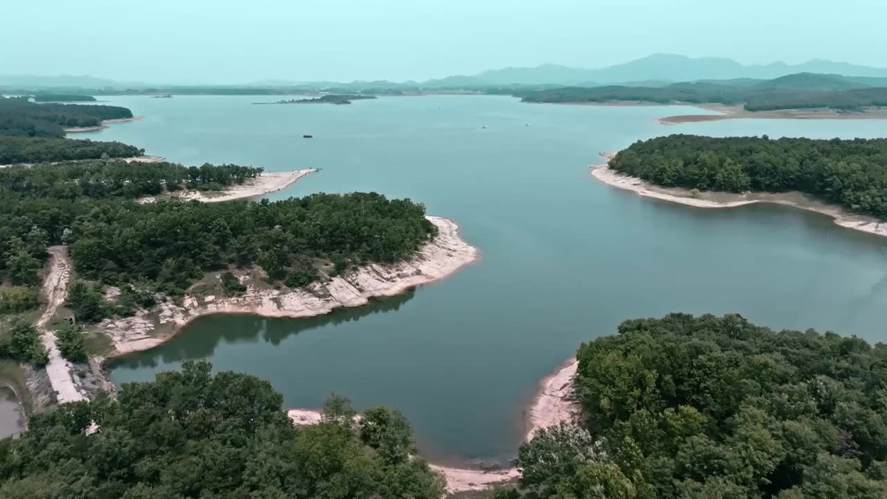 泌阳铜山湖湿地公园视频素材