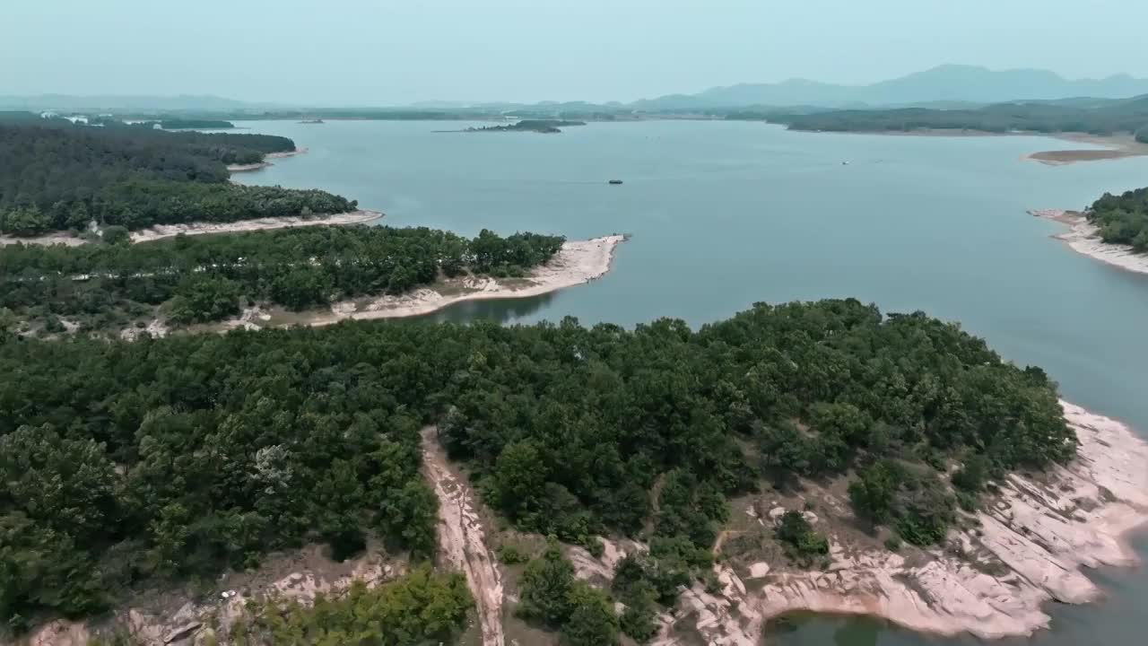 泌阳铜山湖湿地公园视频素材