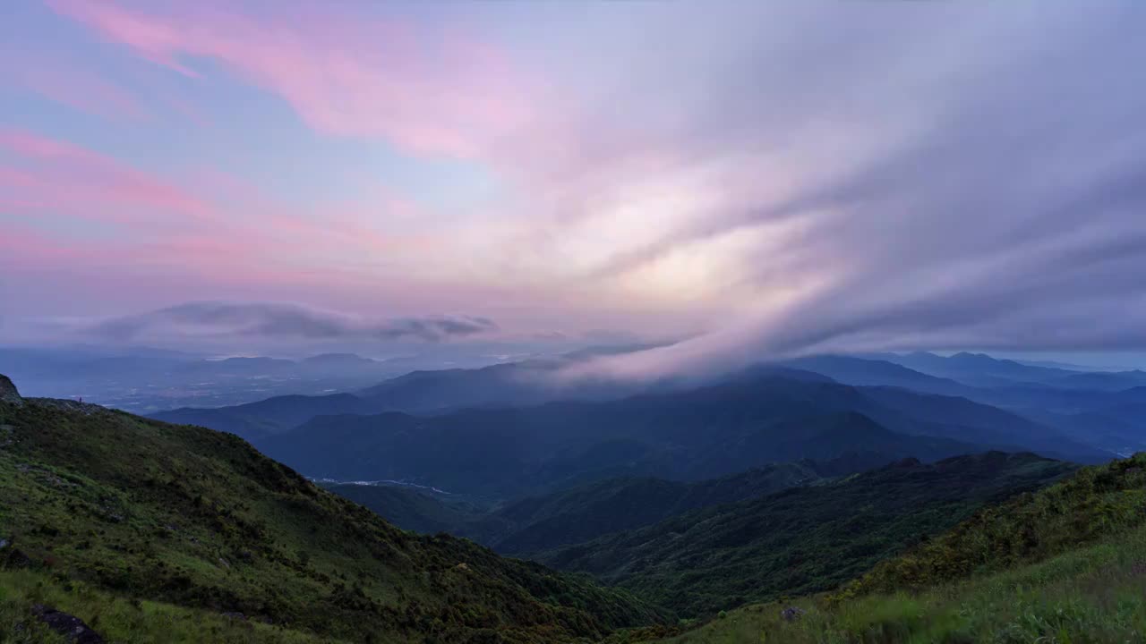 惠州惠东大南山水底山望多祝镇五一节云涌日出延时视频下载