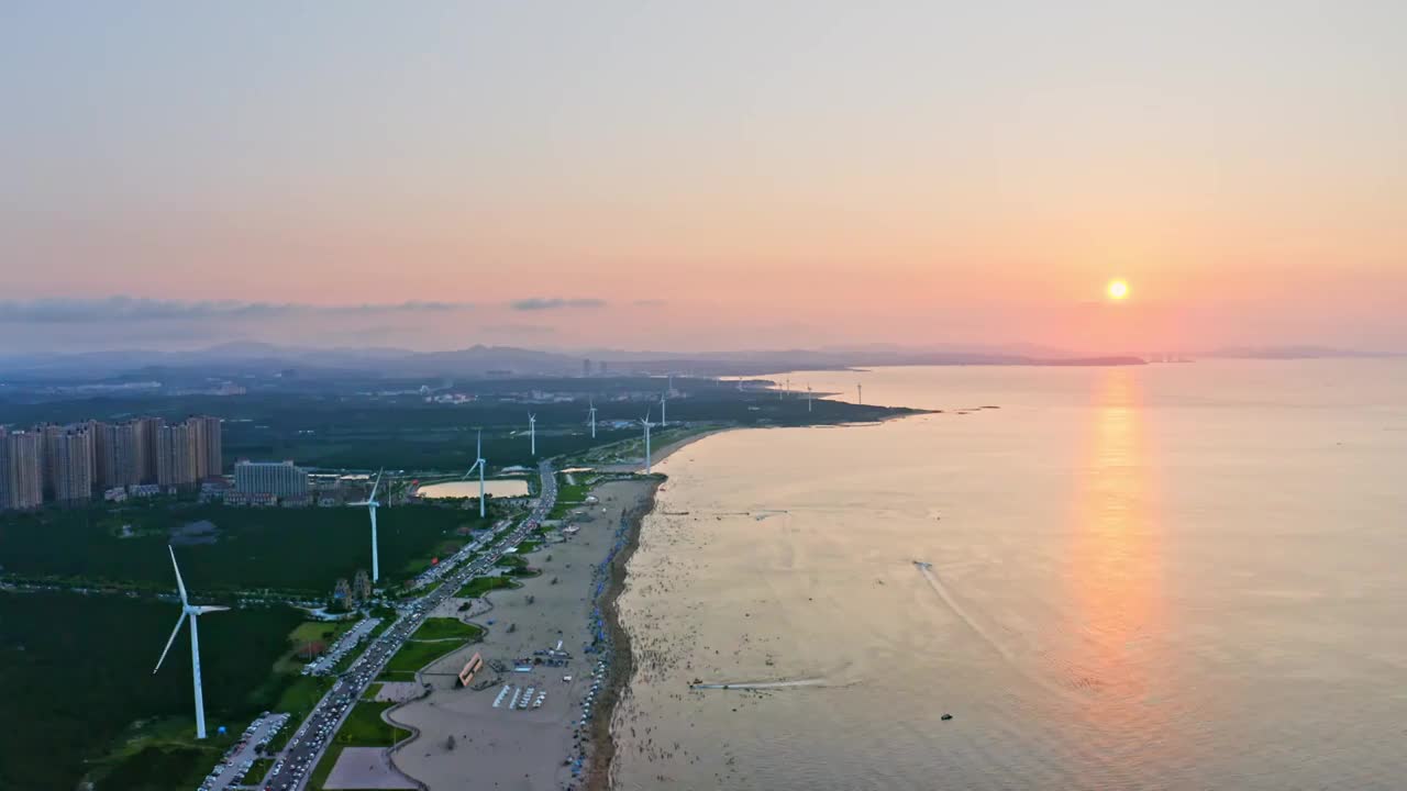 山东省威海市那香海旅游风景区航拍全4k视频视频素材