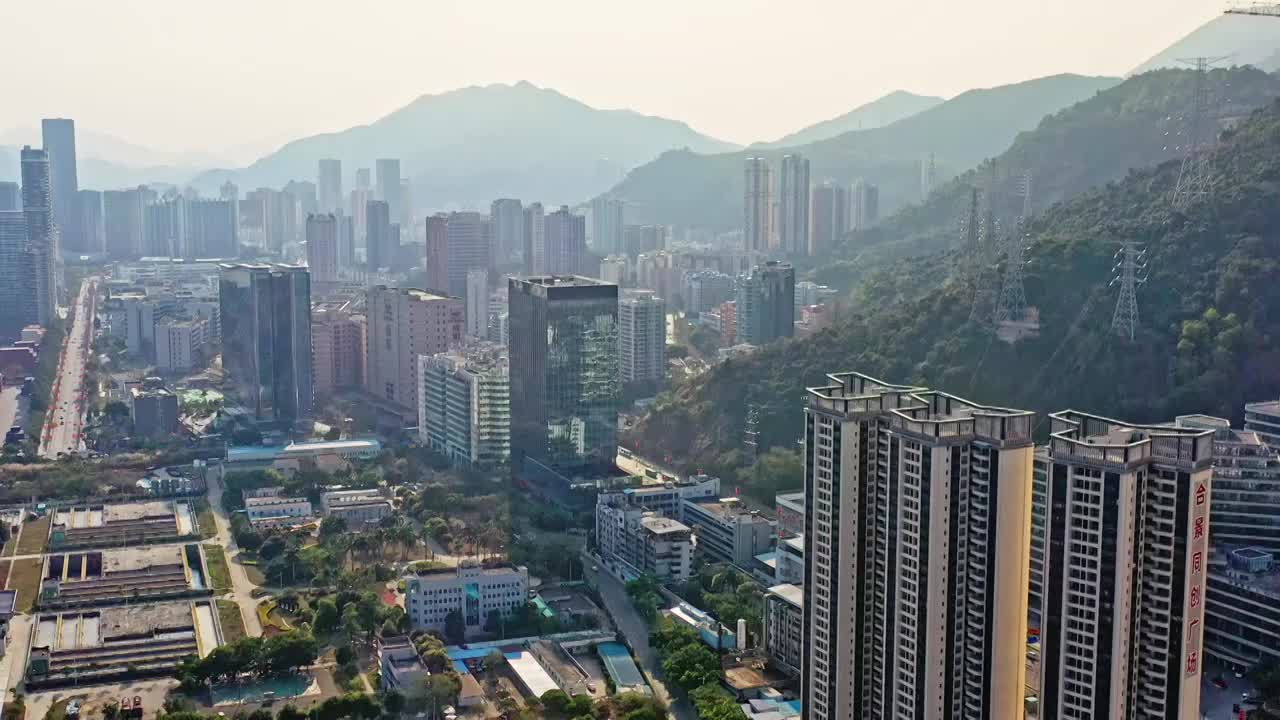 广东省深圳市盐田区盐田港国际集装箱码头航拍视频素材