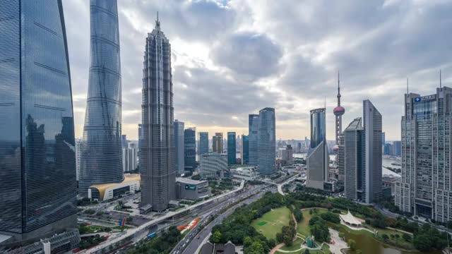 上海陆家嘴建筑美景视频素材