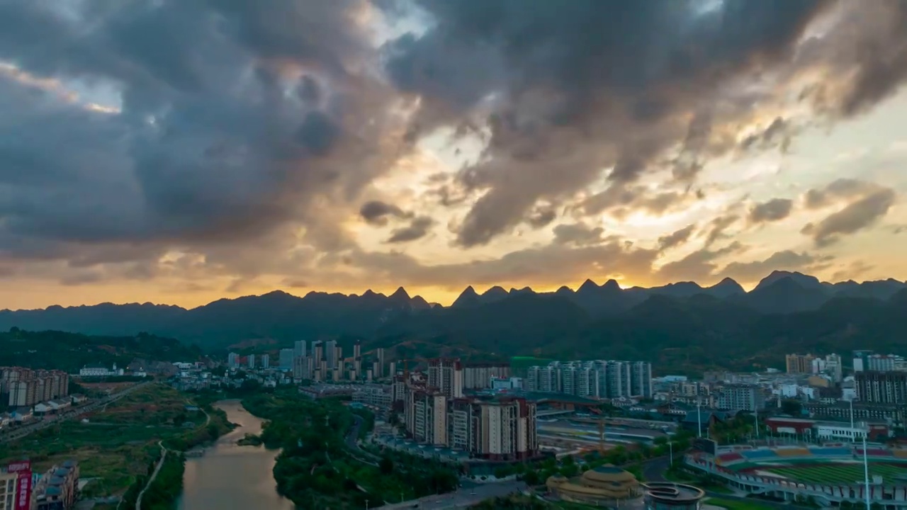 贵州荔波的美丽乡村景色视频素材