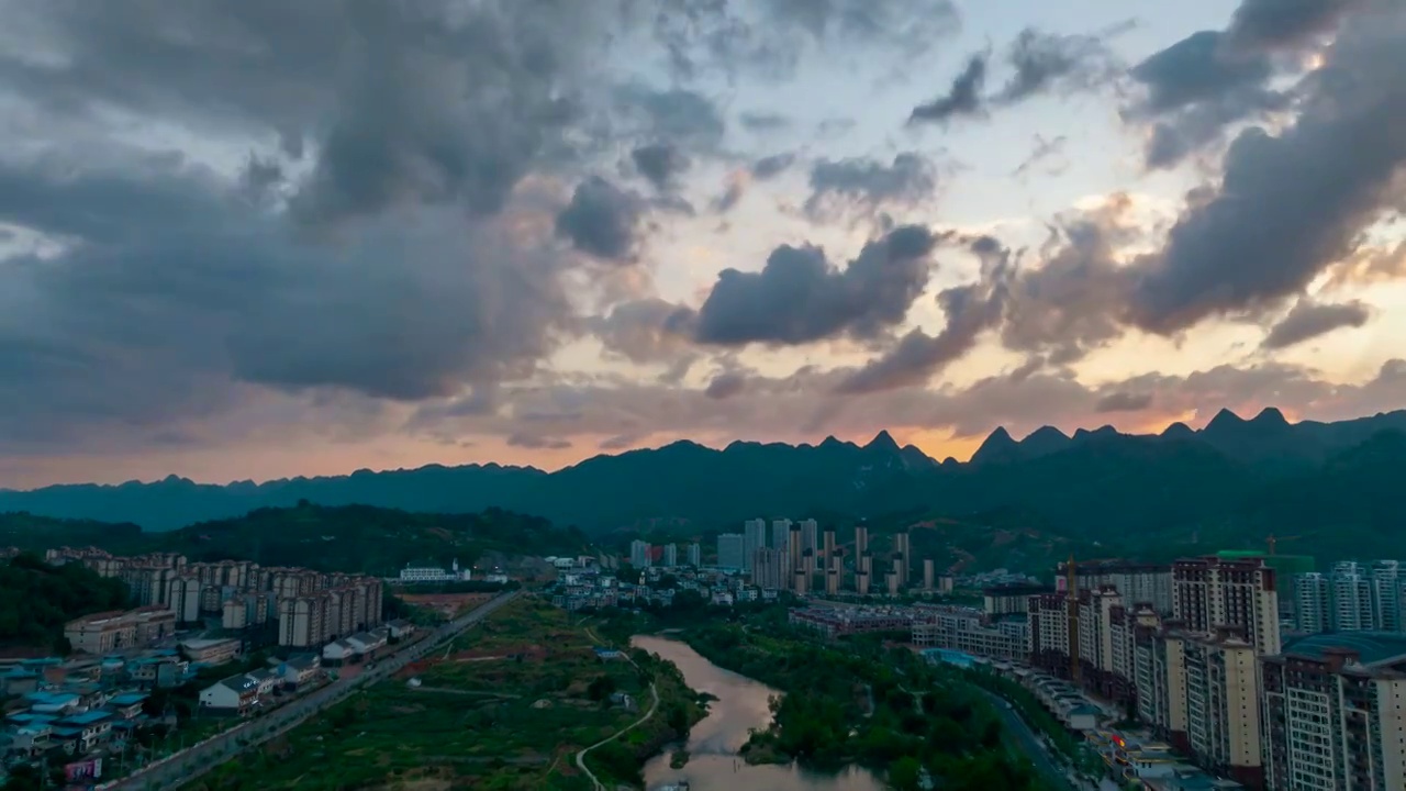 贵州荔波的美丽乡村景色视频素材