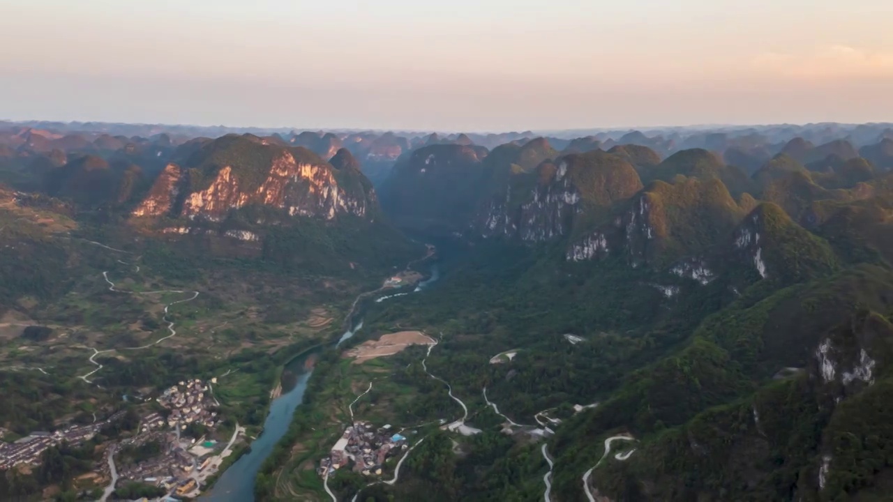 贵州荔波的美丽乡村景色视频素材