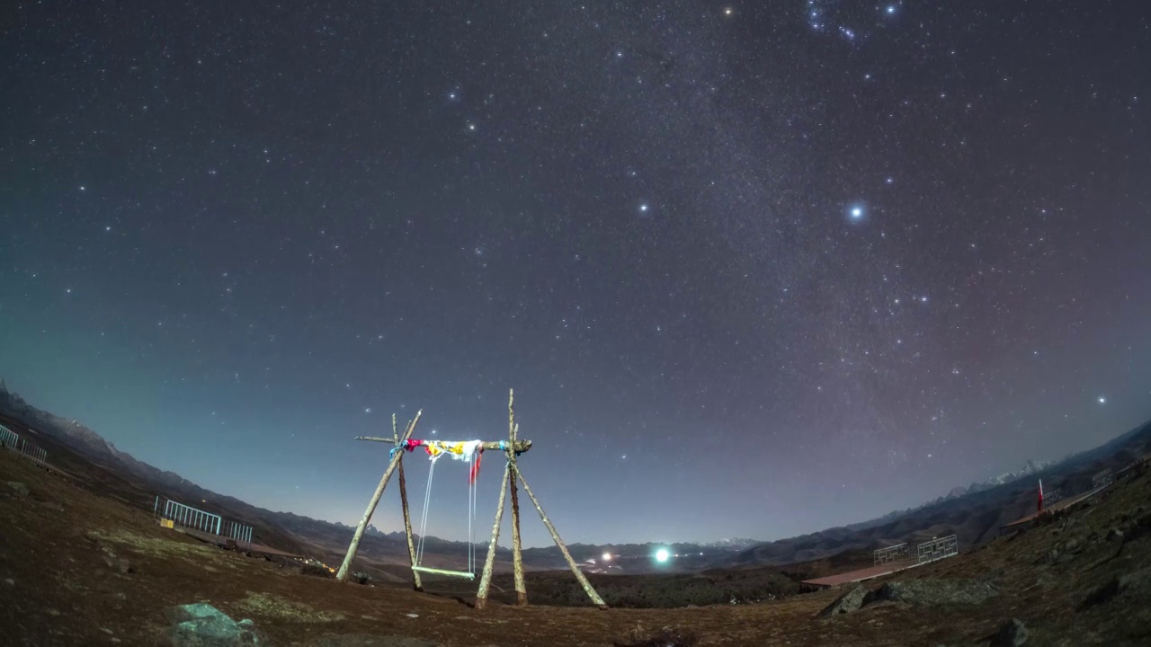 四川甘孜星空8k延时视频素材