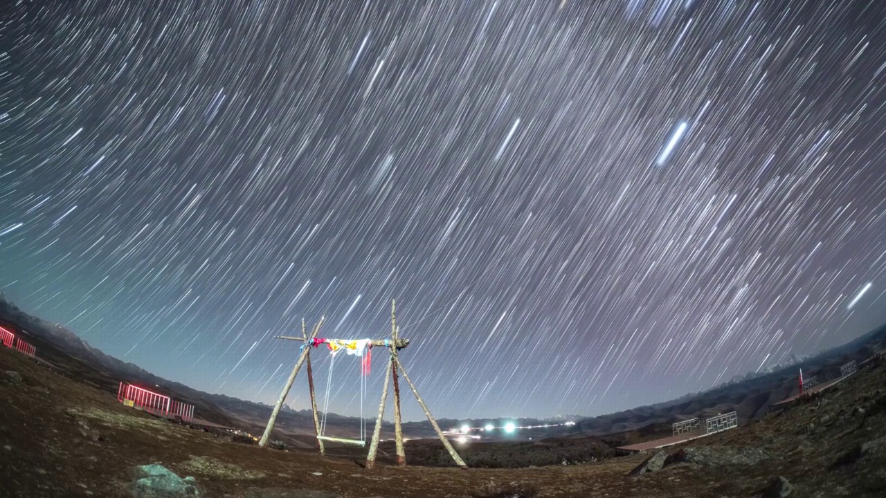 四川甘孜星空8k延时视频素材