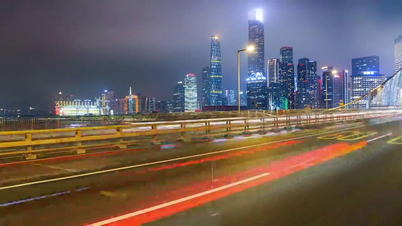 城市夜景车流延时车水马龙视频素材