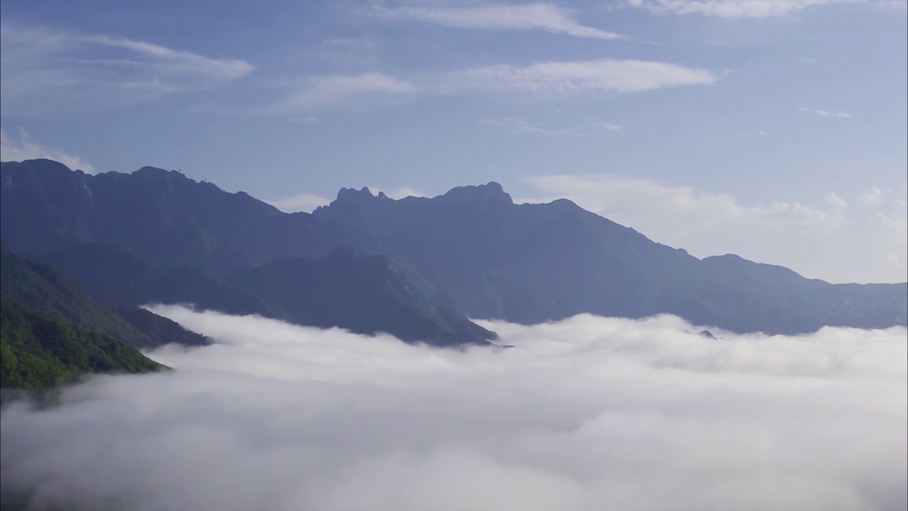 黄山脚下云海视频视频素材