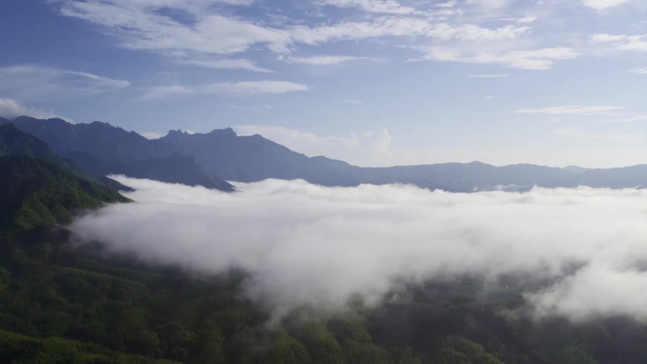 黄山脚下云海视频视频素材