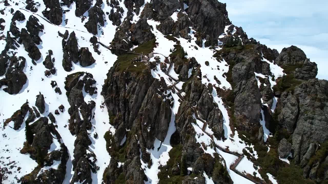 新疆,天山天池,博格达峰,马牙山观景台,云海视频素材