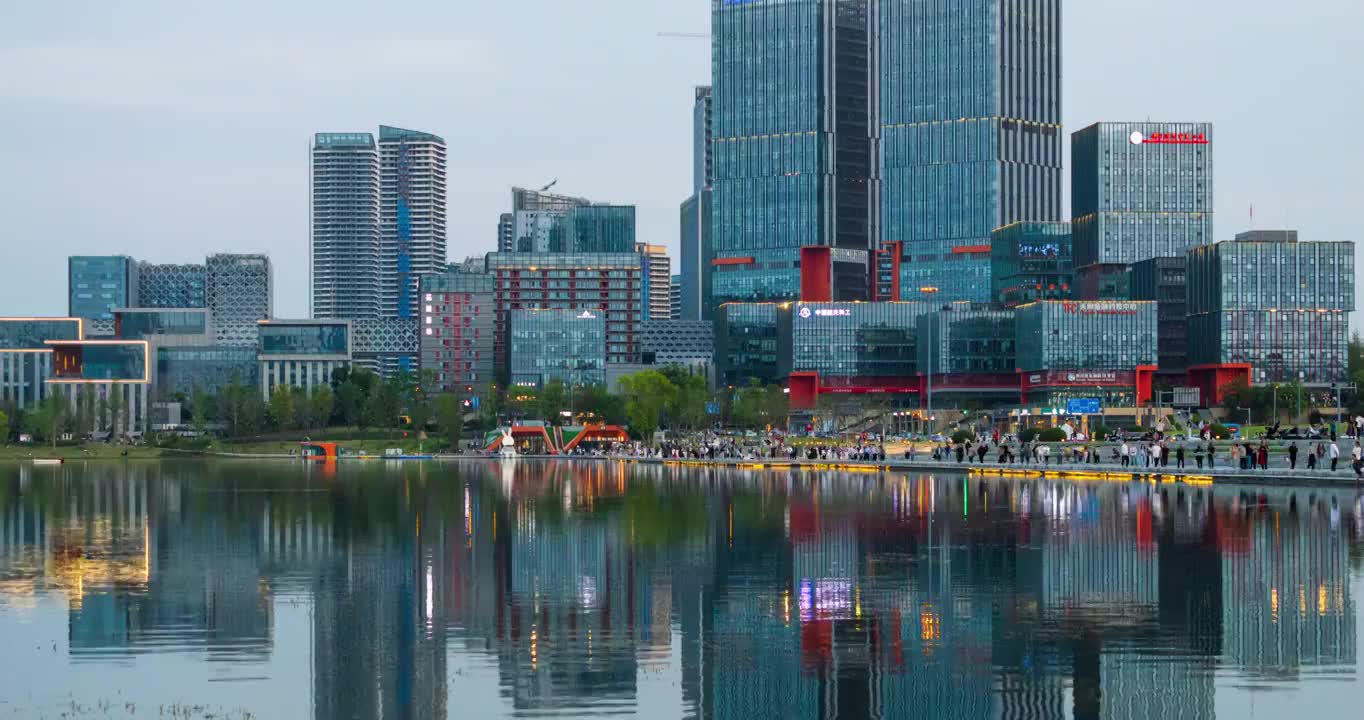 成都天府新区兴隆湖湿地公园视频素材