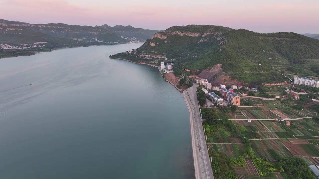 济南卧虎山水库视频素材