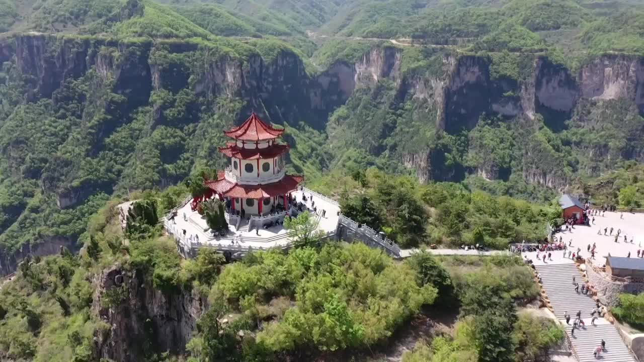 航拍太行山八泉峡视频素材