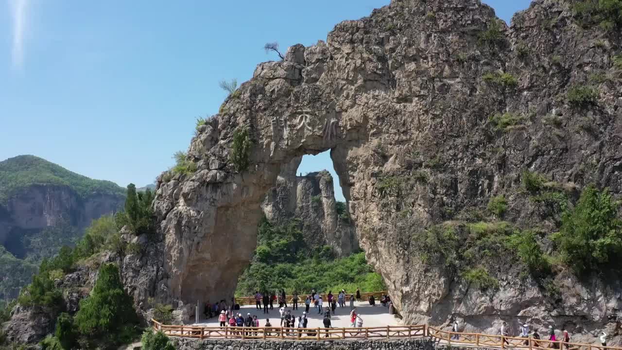 航拍太行山八泉峡视频素材