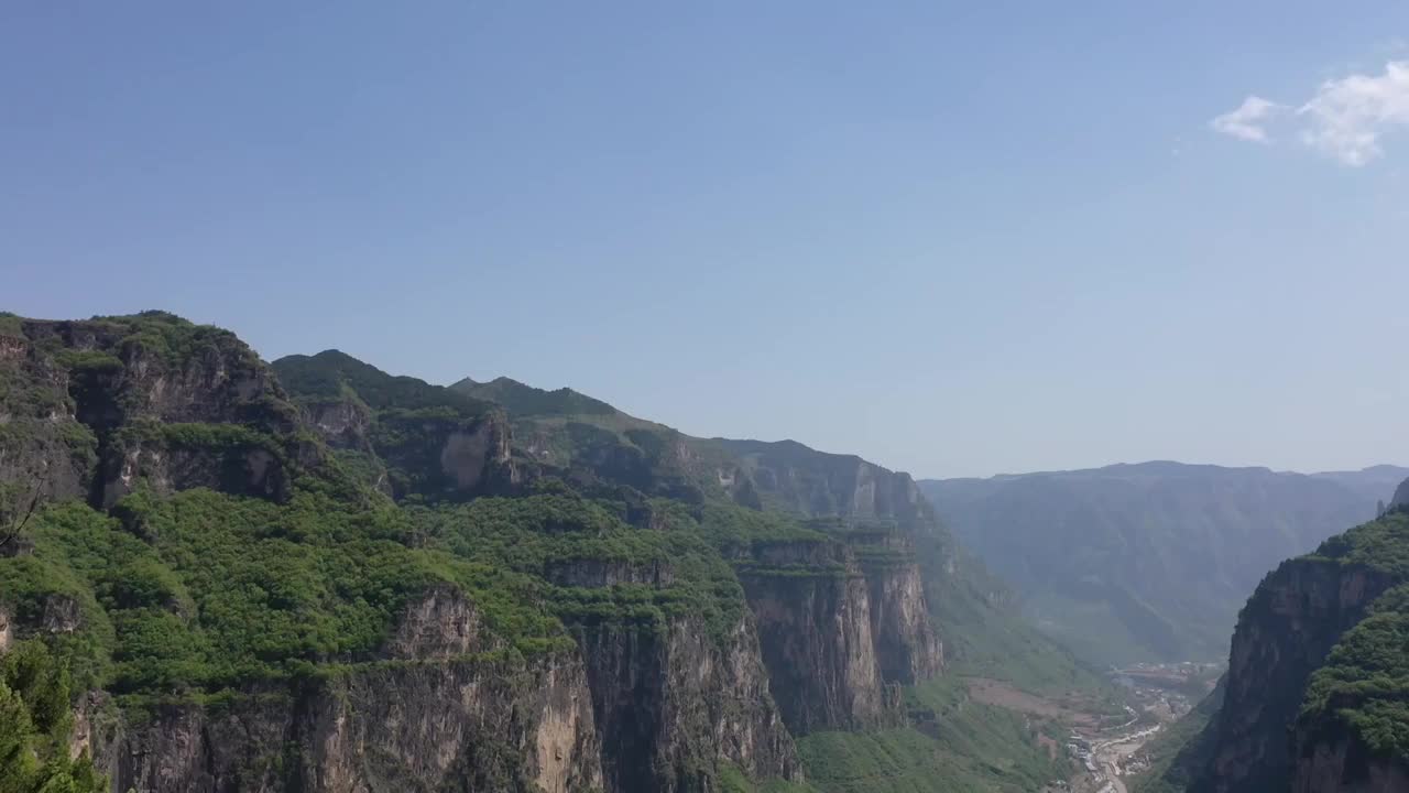 航拍太行山八泉峡视频素材