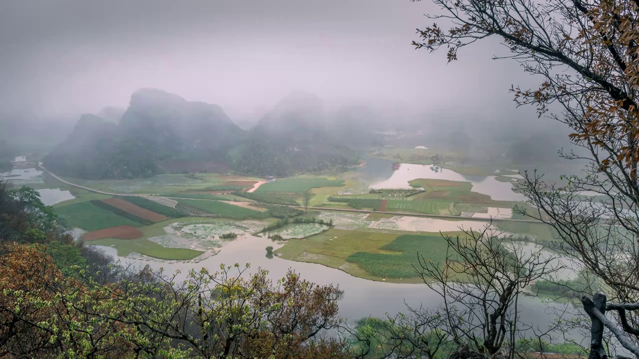 普者黑风景区延时视频视频素材