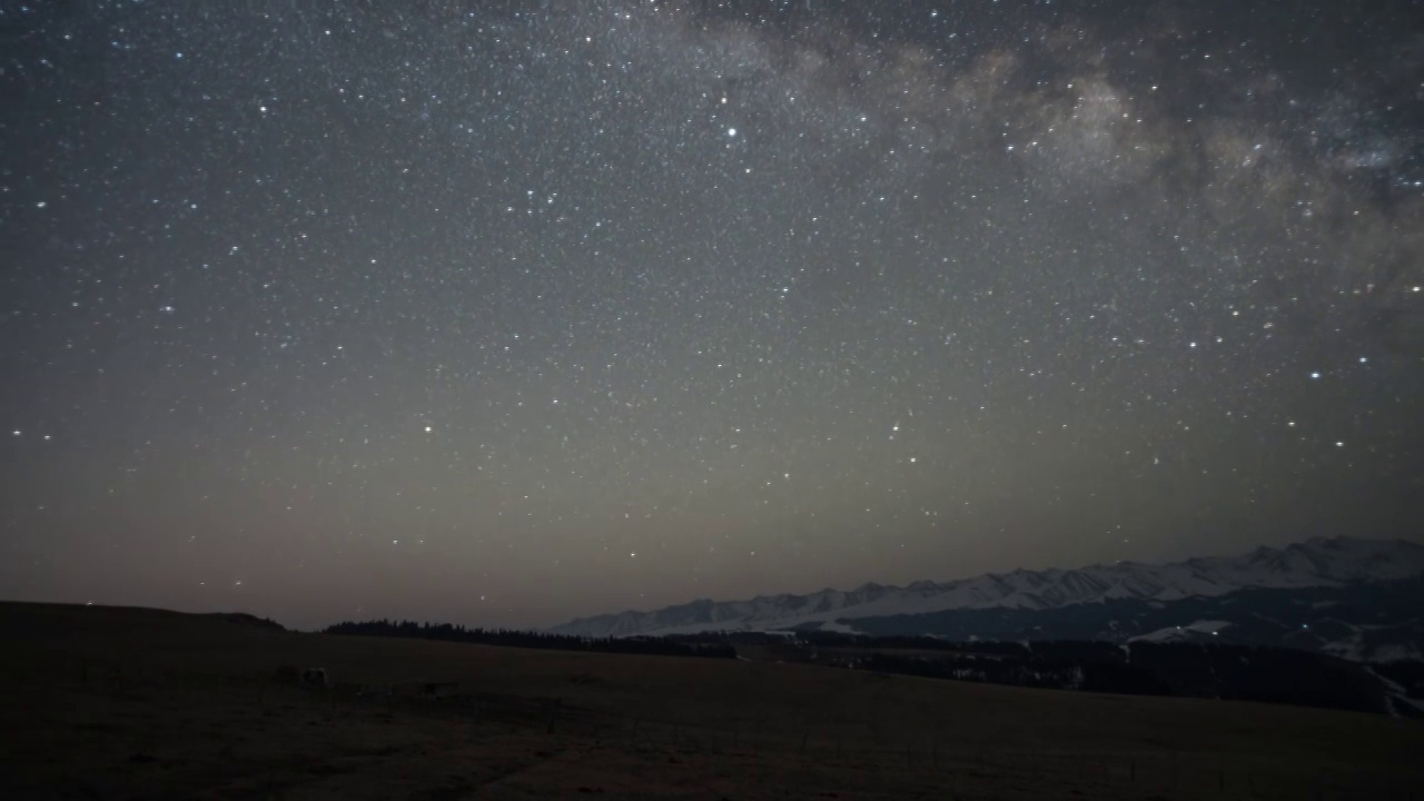 新疆喀拉峻星空延时视频素材