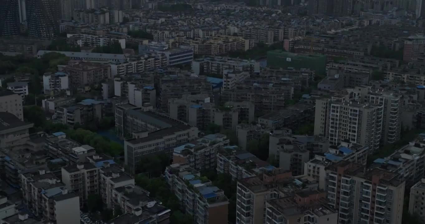 航拍夏日早晨成都日出都市风景视频素材