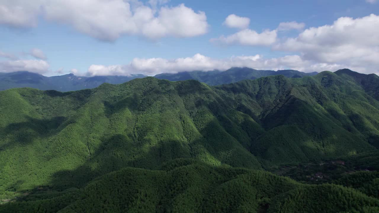 浙江湖州安吉 连绵高山 航拍视频素材