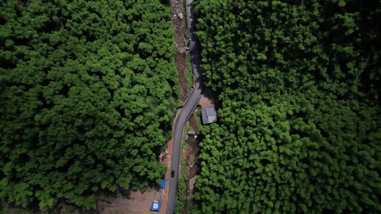 浙江湖州安吉 连绵高山 航拍视频素材