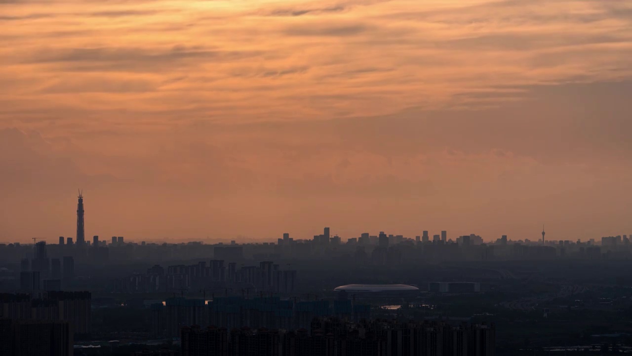 龙泉山看成都全景夕阳晚霞视频素材