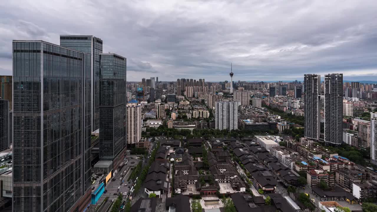 春熙路太古里夜景视频素材