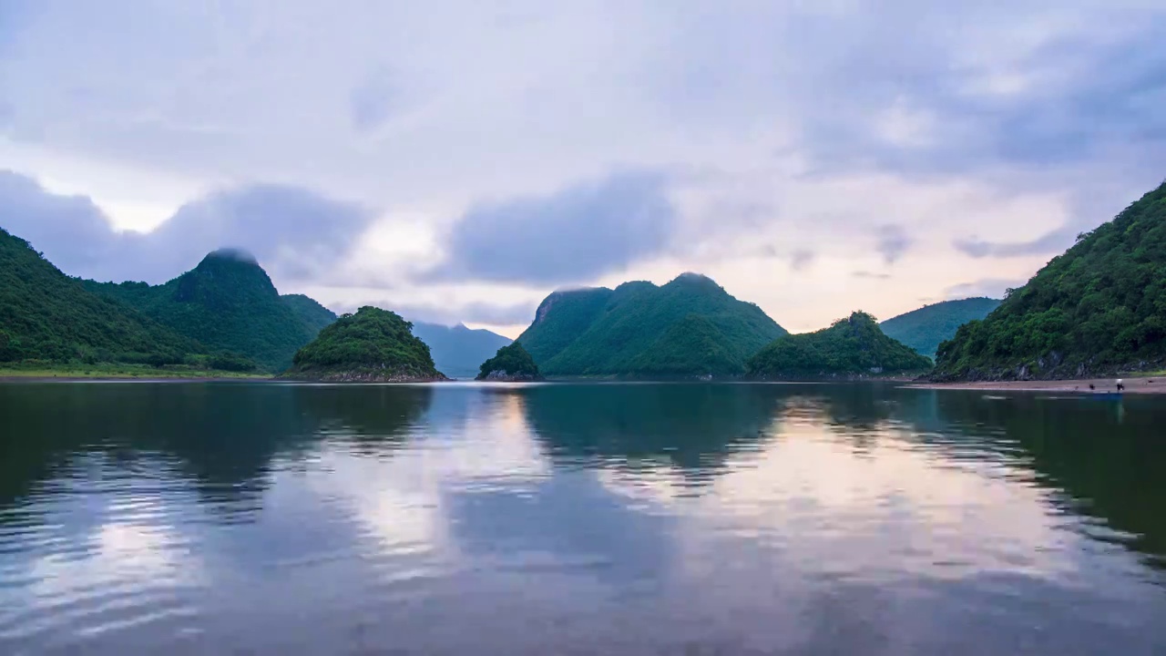 海南省东方市俄贤岭的小桂林傍晚美景视频素材