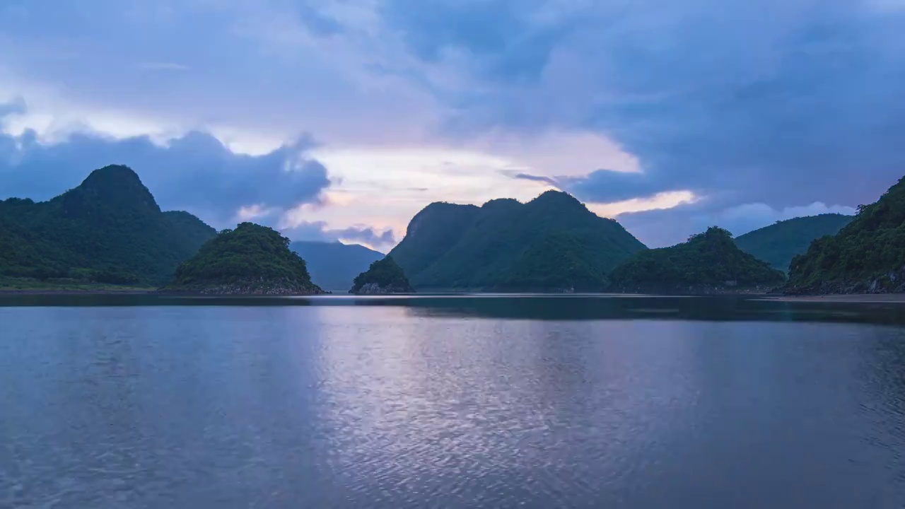 海南省东方市俄贤岭的小桂林傍晚美景视频素材