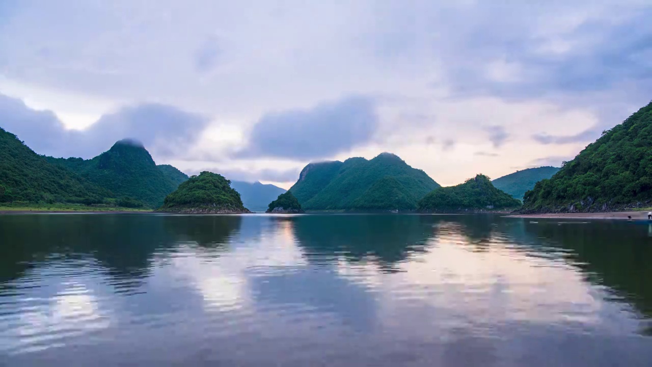 海南省东方市俄贤岭的小桂林傍晚美景视频素材