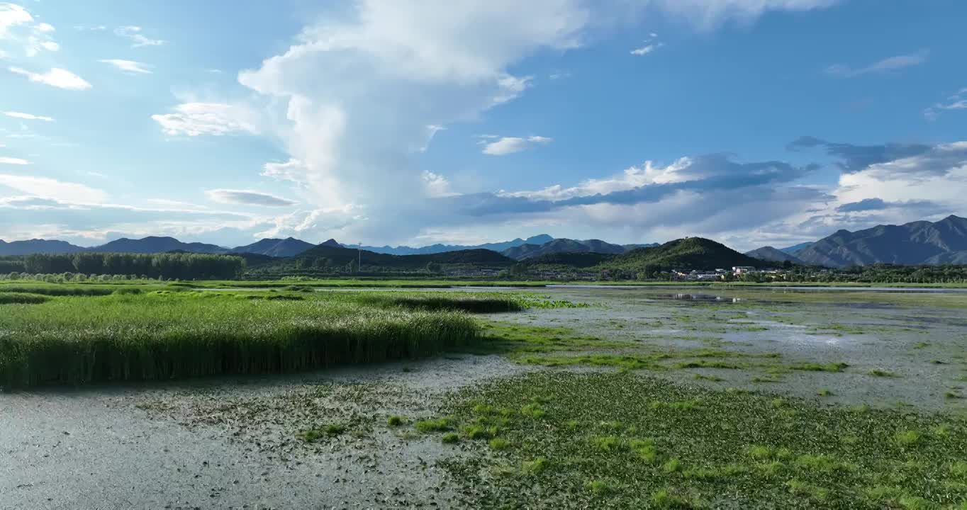 北京怀柔水库夏天航拍视频下载