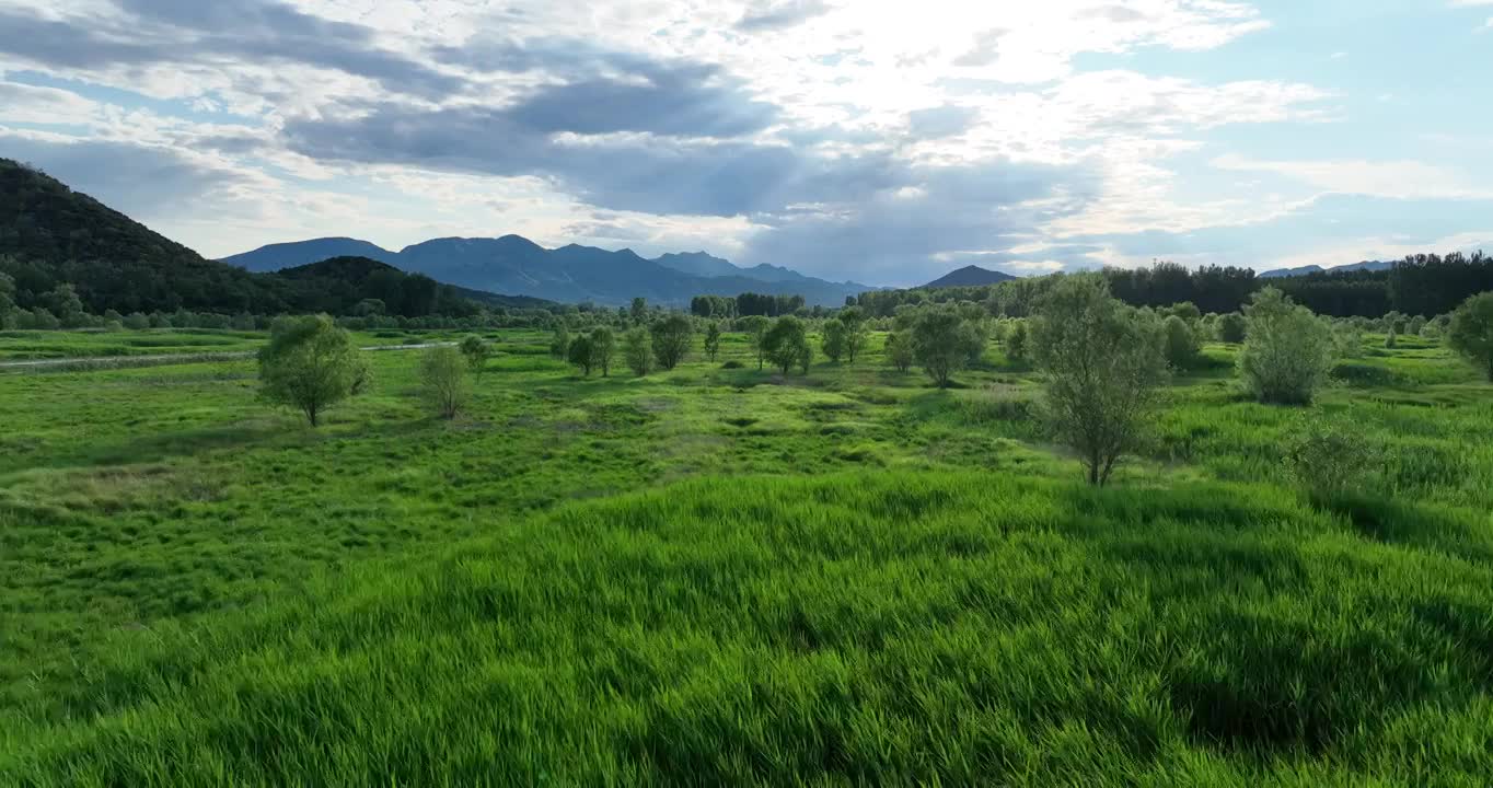 北京怀柔水库夏天航拍视频素材