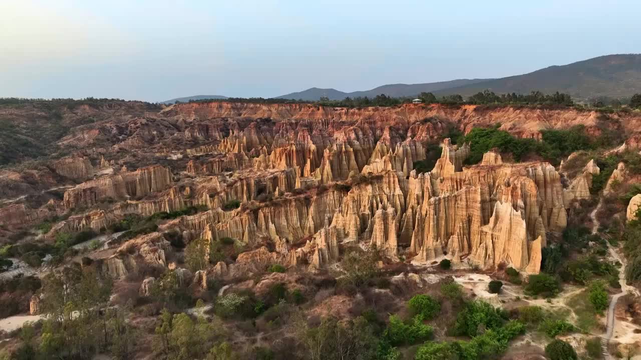 云南浪巴铺土林航拍合集视频素材