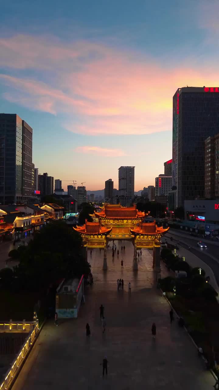 航拍城市夜景视频素材