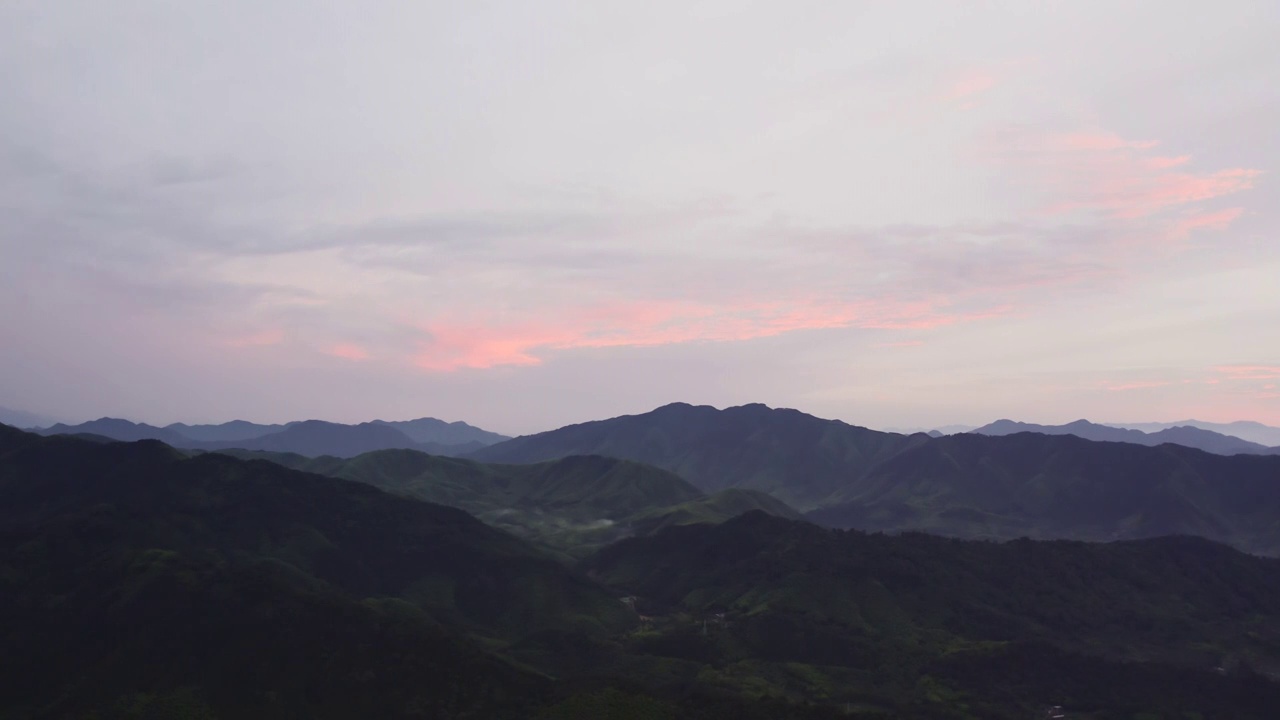 傍晚山区航拍视频视频素材