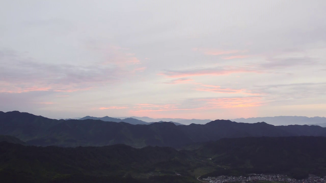 傍晚山区航拍视频视频素材