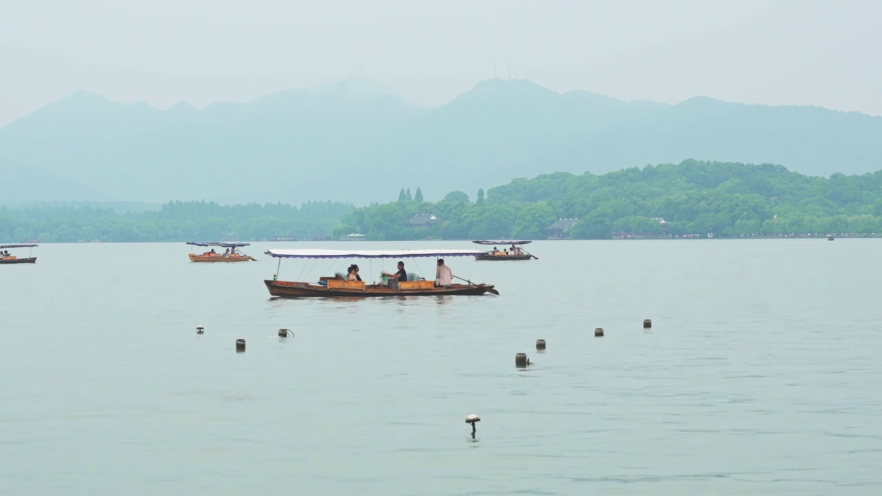 中国杭州西湖自然风光视频素材